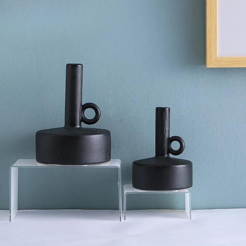 BRORSKAP Nordic Black Ceramic Vase - Renée Laurént