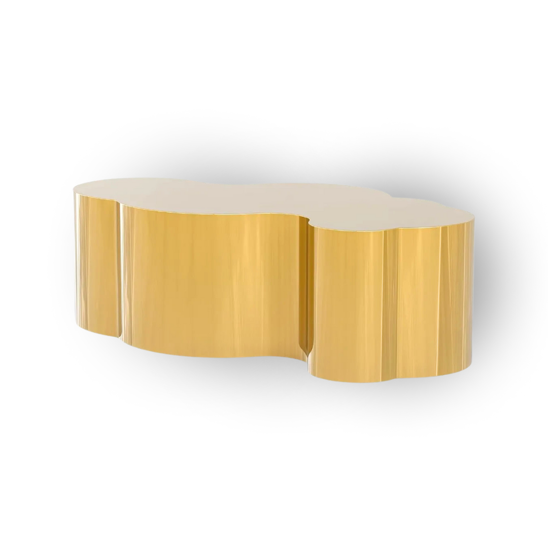 Modern Gold Cloud Coffee Table - Renée Laurént