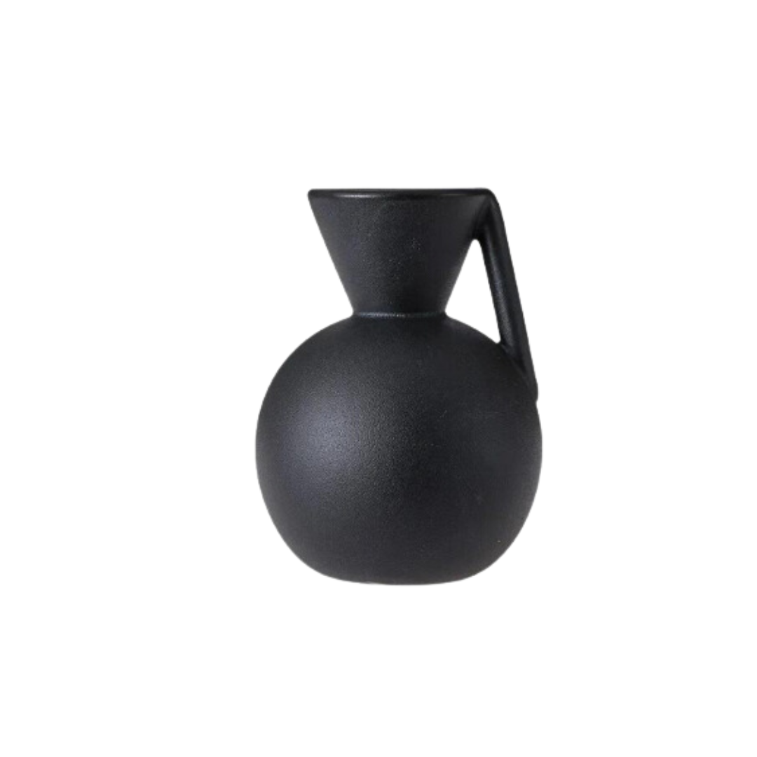 SKJONNHET Nordic Black Ceramic Vase - Renée Laurént