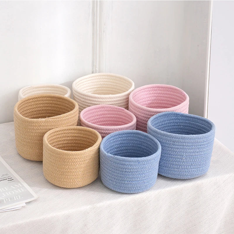 Woven Cotton Rope Storage Basket - Renée Laurént