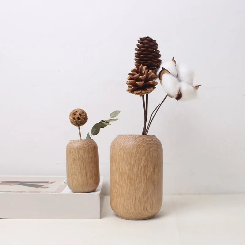 Retro Wooden Flower Vase - Renée Laurént