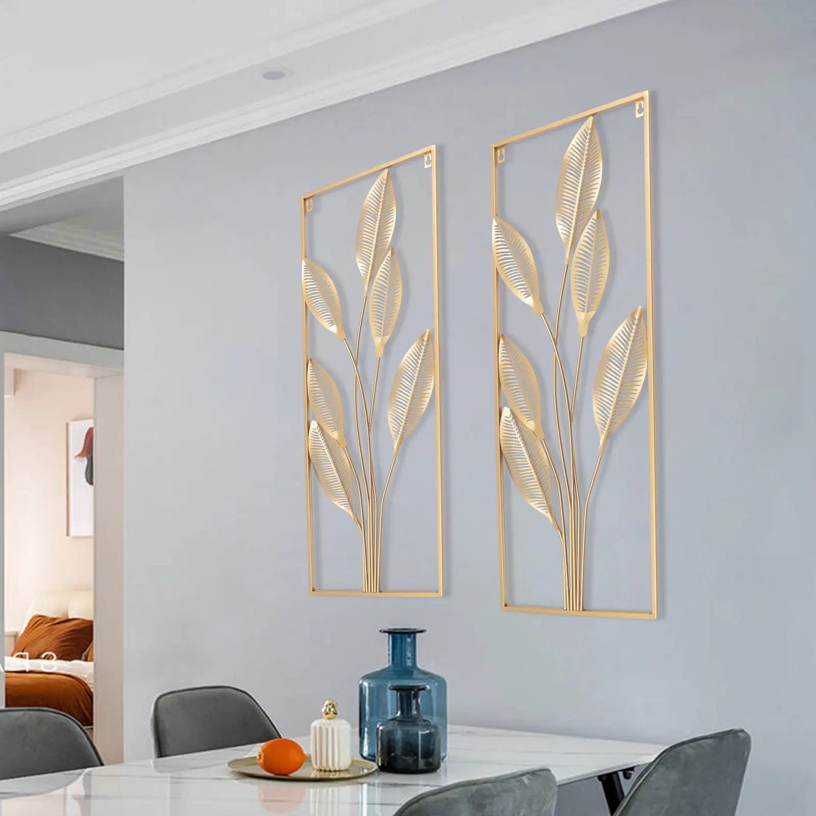Golden Leaf Wall Hanging Decor Art - Renée Laurént