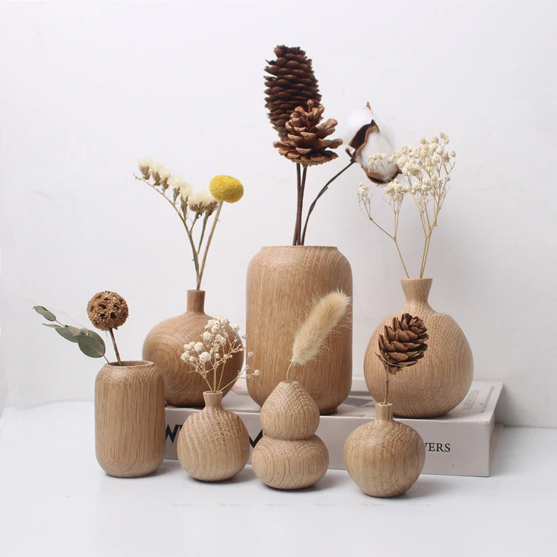 Retro Wooden Flower Vase - Renée Laurént