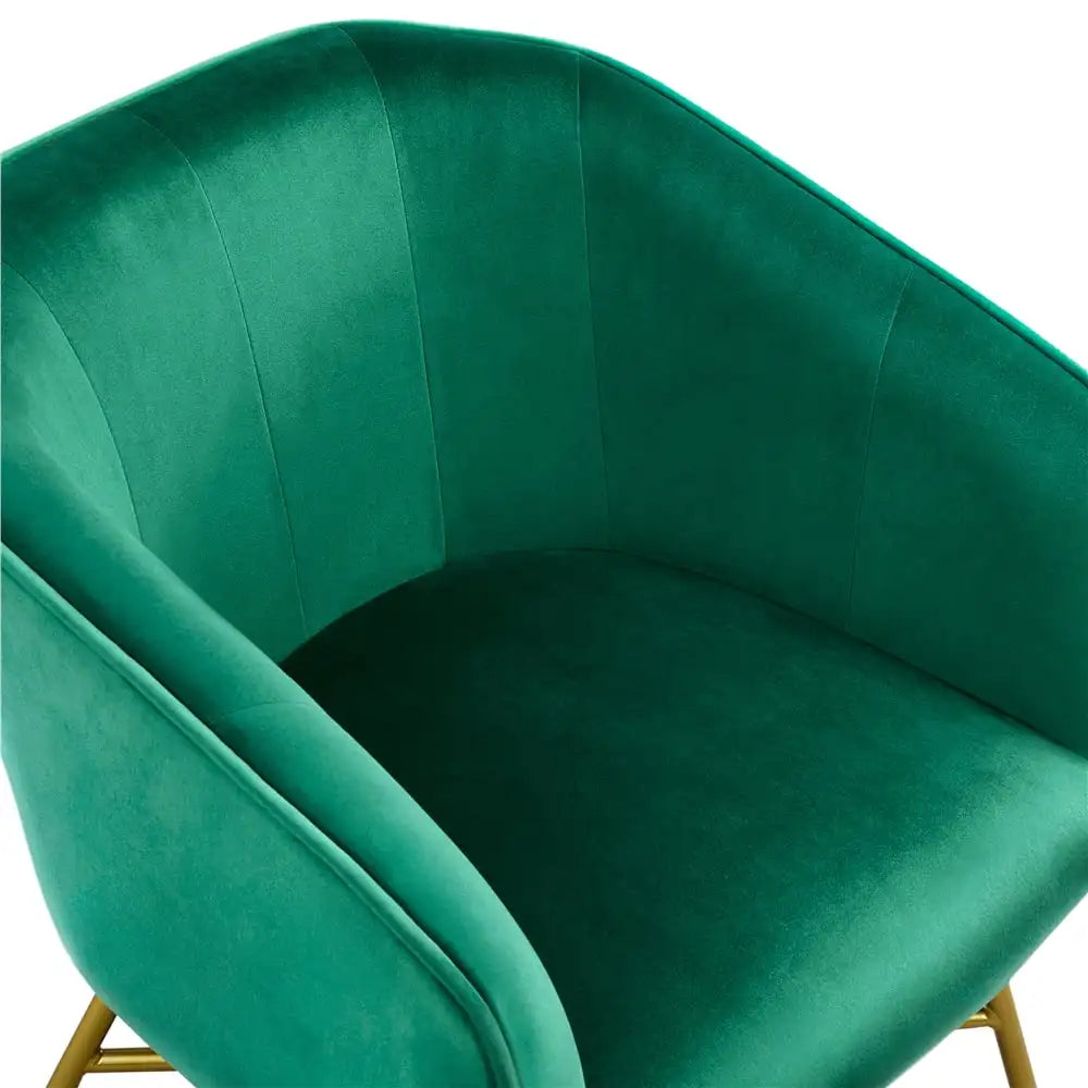 Green Velvet beauty Chair - Renée Laurént