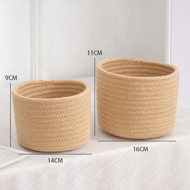 Woven Cotton Rope Storage Basket - Renée Laurént