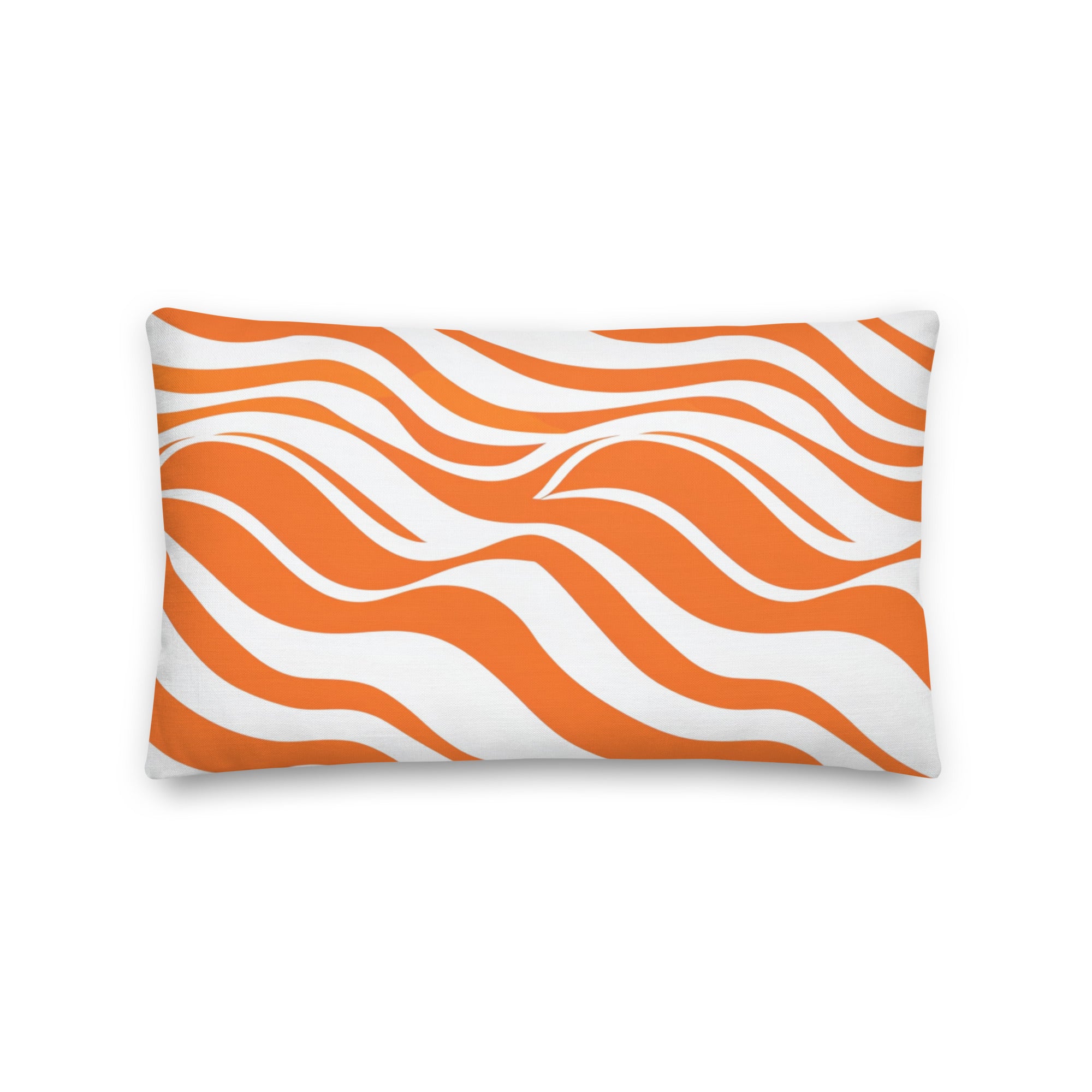 Vagues oranges - Premium Pillow - Renée Laurént