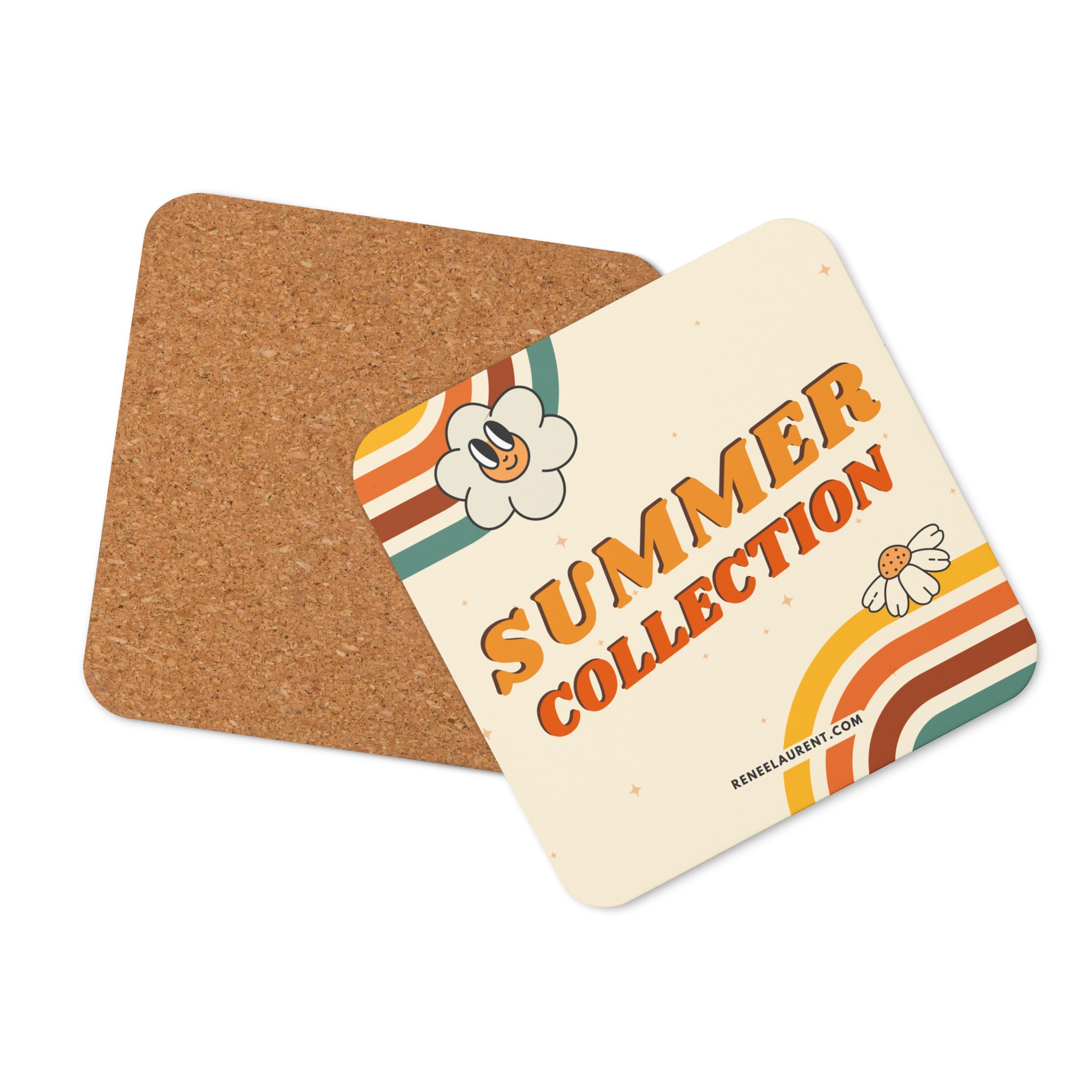 Summer collection - Cork-back coaster - Renée Laurént