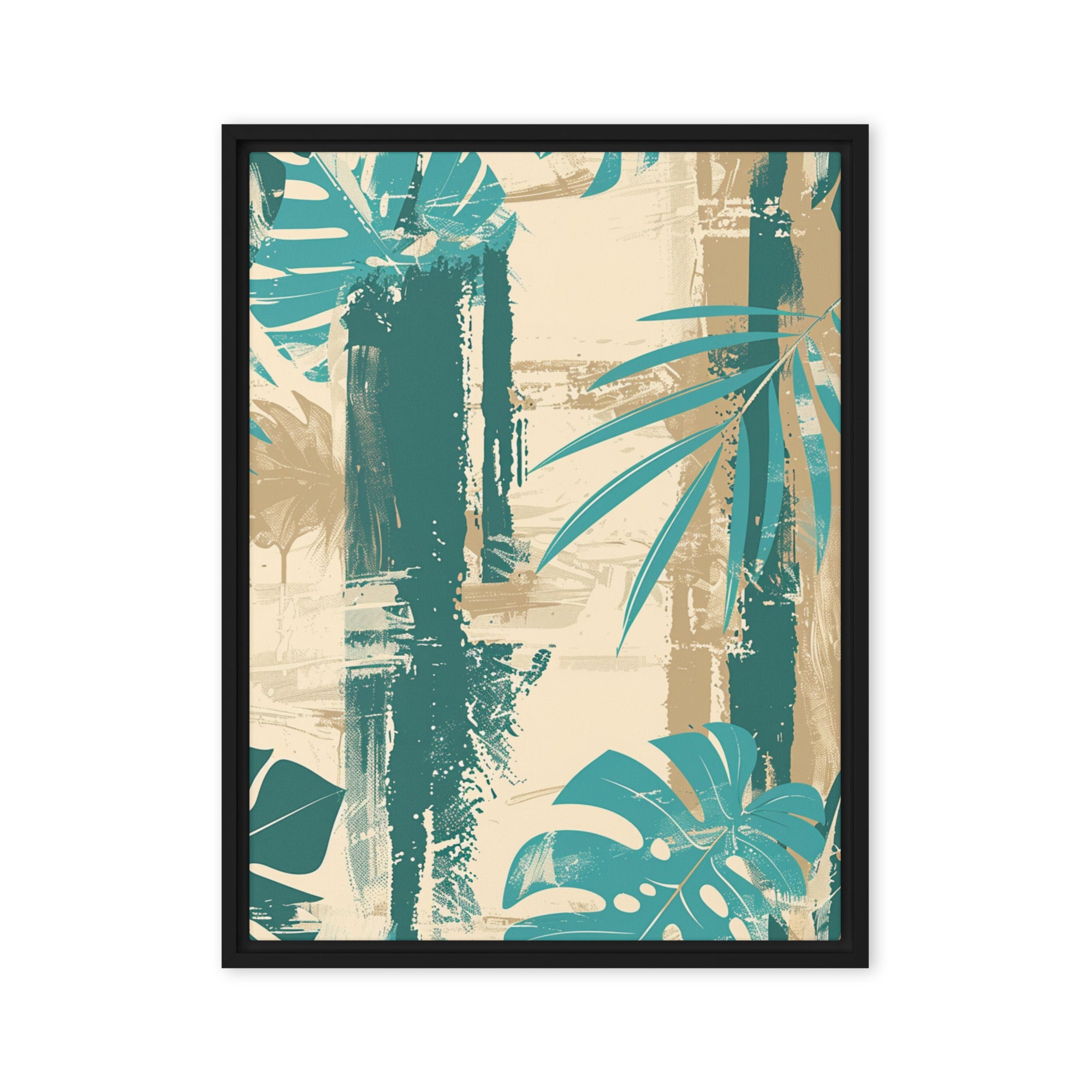 Tropical - Framed canvas unique art - Renée Laurént