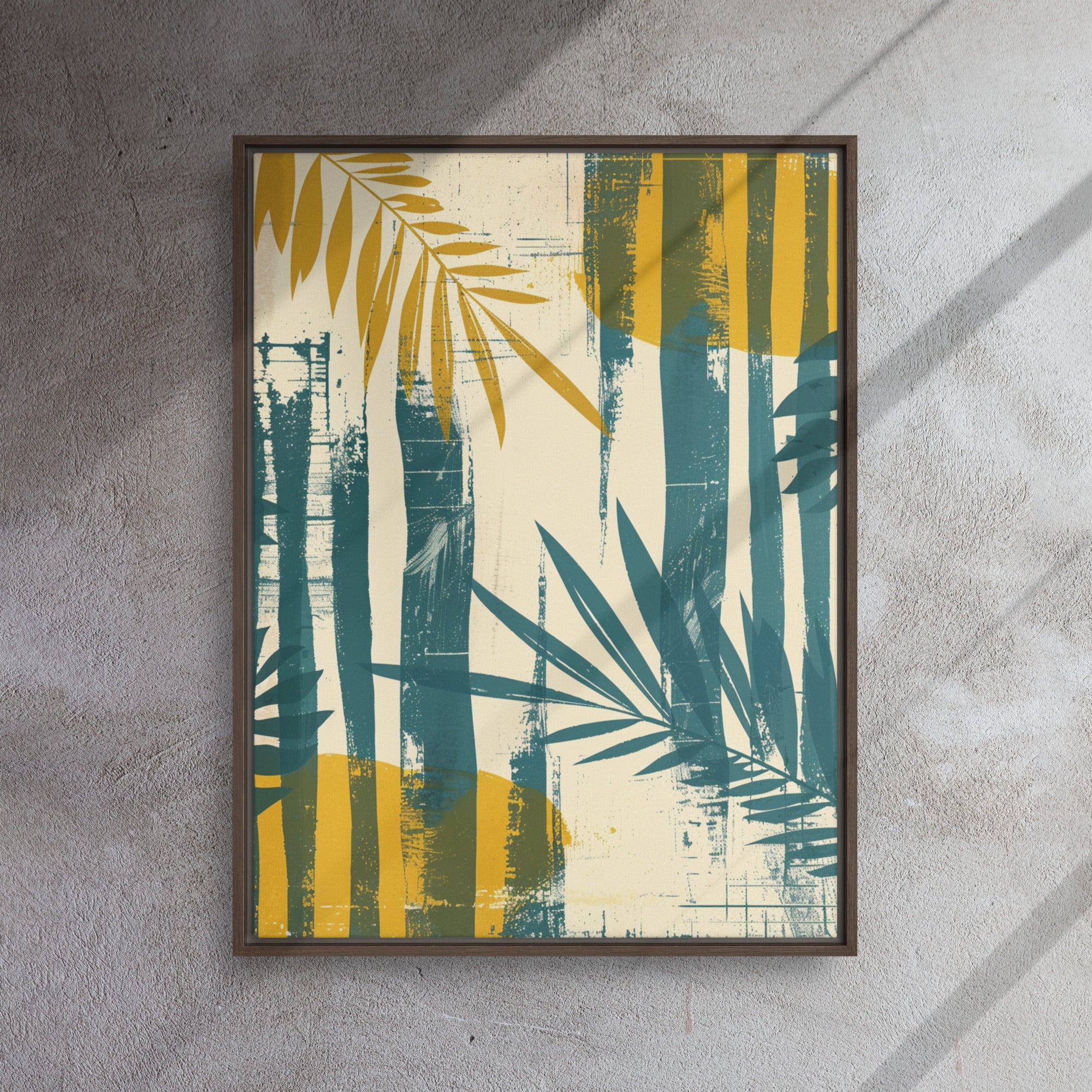 Bamboo - Framed canvas unique art - Renée Laurént