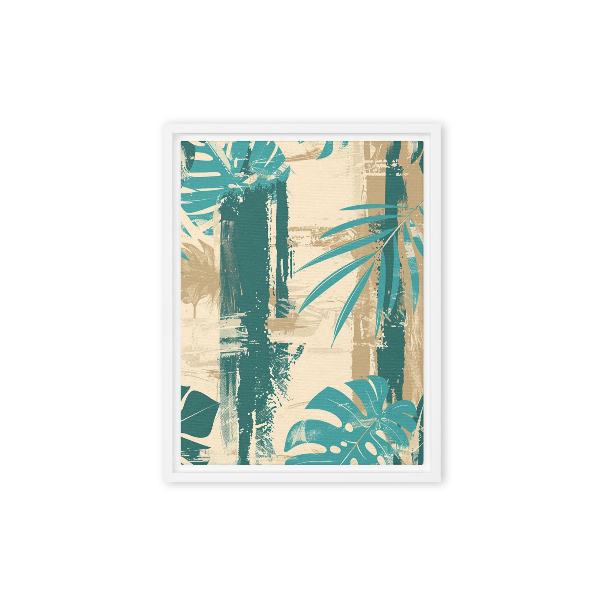 Tropical - Framed canvas unique art - Renée Laurént